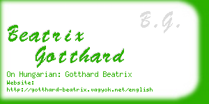 beatrix gotthard business card